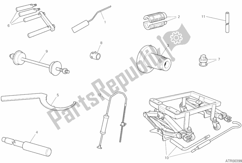 Tutte le parti per il Strumenti Di Servizio Per Officina (telaio) del Ducati Diavel 1260 Thailand 2020